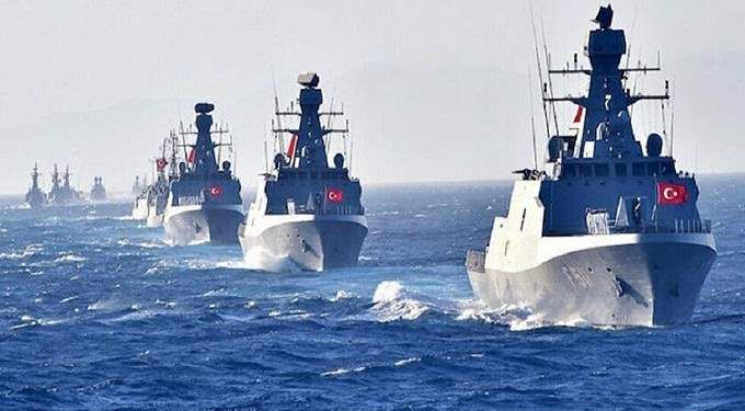مناورات عسكرية تركية في شرق المتوسط