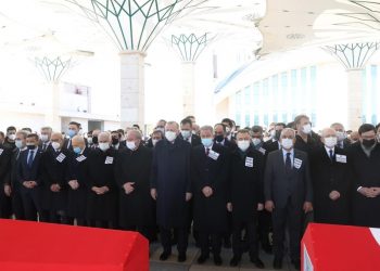 بمشاركة أردوغان.. تشييع قتلى المروحية العسكرية المنكوبة