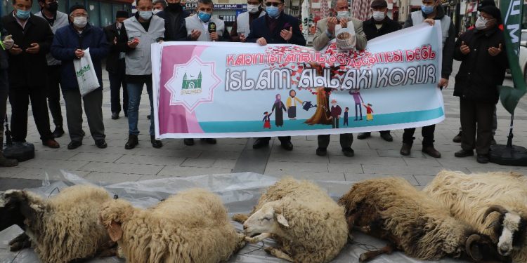 ذبائح شكر في تركيا احتفاء بالانسحاب من اتفاقية إسطنبول