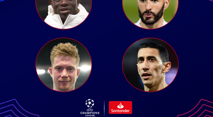 قائمة المرشحين لنيل جائزة أفضل لاعب في نصف نهائي دوري الأبطال