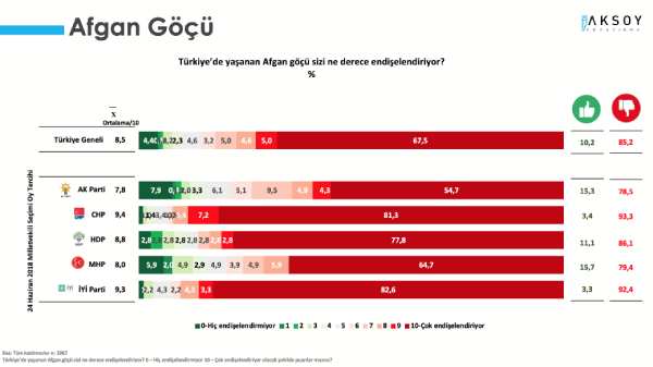 85% من الشعب في تركيا قلقون بشأن الهجرة الأفغانية