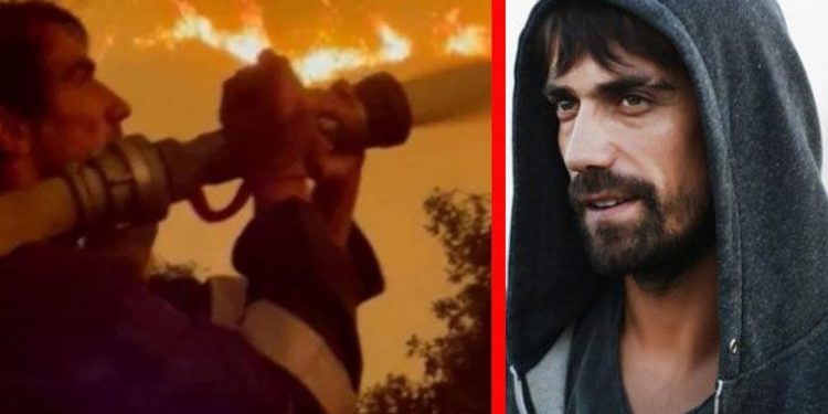 الوسيم التركي إبراهيم تشيليكول يشارك في إطفاء حرائق الغابات