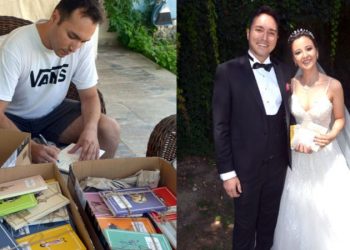 عروسان في تركيا يستبدلان حلوى الزفاف بـ”الكتب”