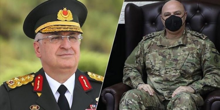 رئيس الأركان التركي يلتقي نظيره اللبناني في أنقرة