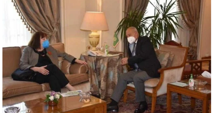 أبو الغيط يلتقي المسؤولة الأممية عن النزاعات المسلحة