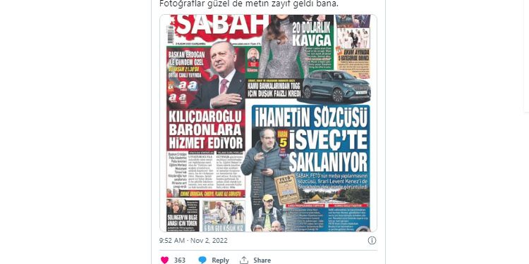 صحيفة تتعقب الإعلاميين الأتراك المعارضين بالخارج وتنشر معلوماتهم