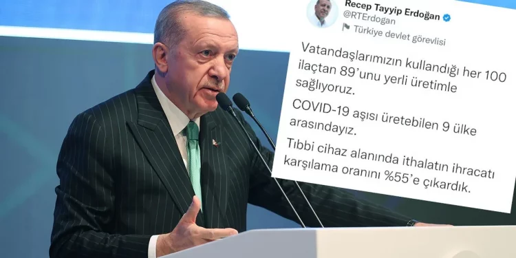 أردوغان يضطر لحذف تغريدة بشأن “إنتاج الدواء محليا”