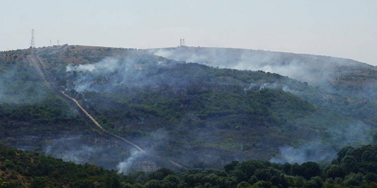 حريق غابات على الحدود التركية البلغارية
