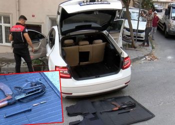 كلاشينكوف وسترة فولاذية بسيارة في إسطنبول