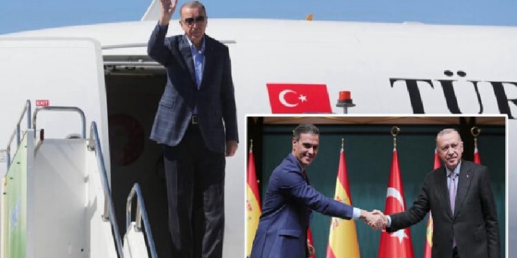 أردوغان يتوجه اليوم إلى إسبانيا في مستهل جولة دبلوماسية مكثفة