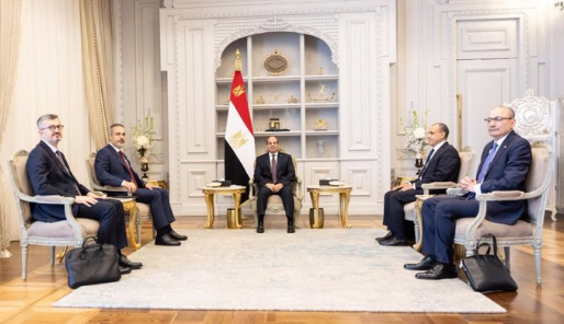 وزير الخارجية التركي يلتقي بالرئيس المصري السيسي