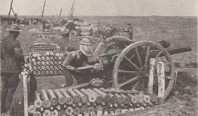 اكتشاف 50 قذيفة مدفعية من الحرب العالمية الأولى