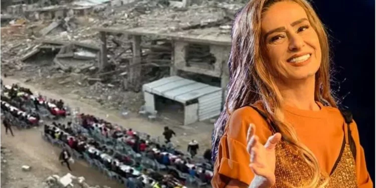 المطربة يلديز تيلبا تقيم إفطارًا في غزة لصالح 4000 شخص
