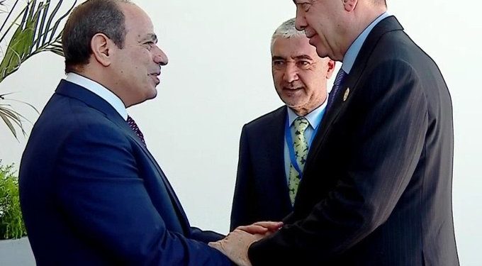 طائرة الرئيس التركي أردوغان تصل شرم الشيخ