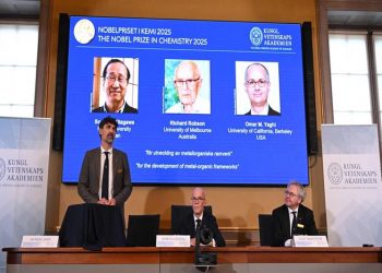 ثلاثي يفوز بجائزة نوبل في الكيمياء عن شكل جديد من الهندسة المعمارية الجزيئية