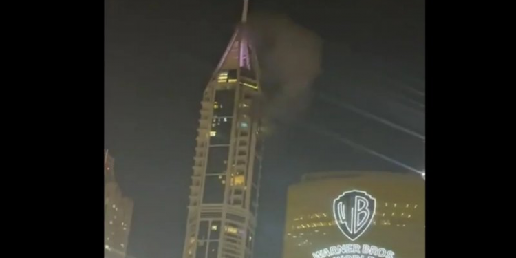 مسيرة تقصف برج مارينا في دبي