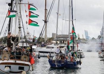 سفن أسطول الصمود العالمي تصل مرمريس التركية